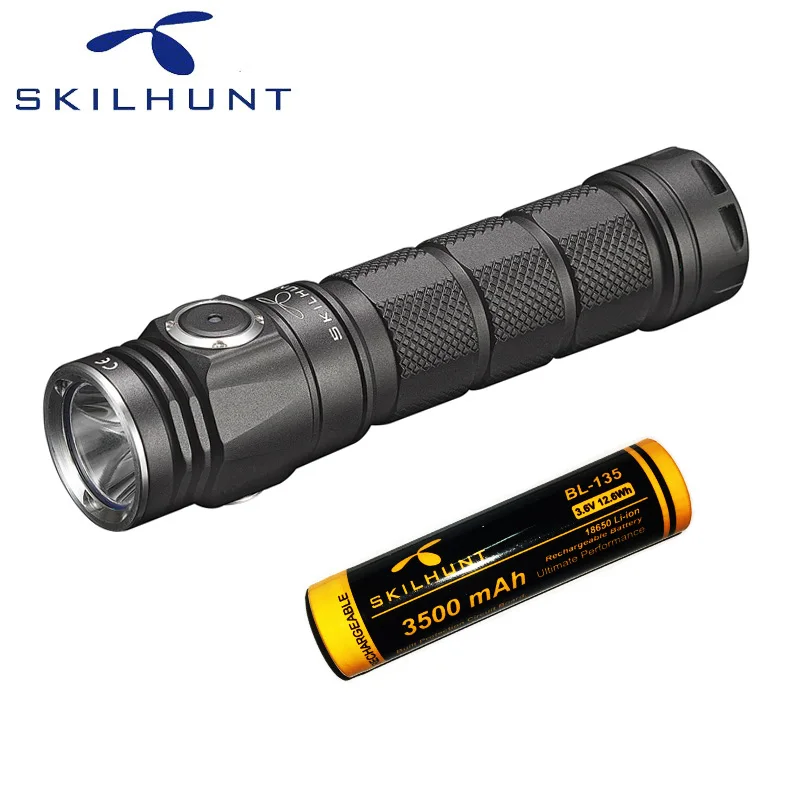 Skilhunt M200 CREE XP-L светодиодный 1050 Люмен USB Магнитный заряжаемый фонарик с батареей