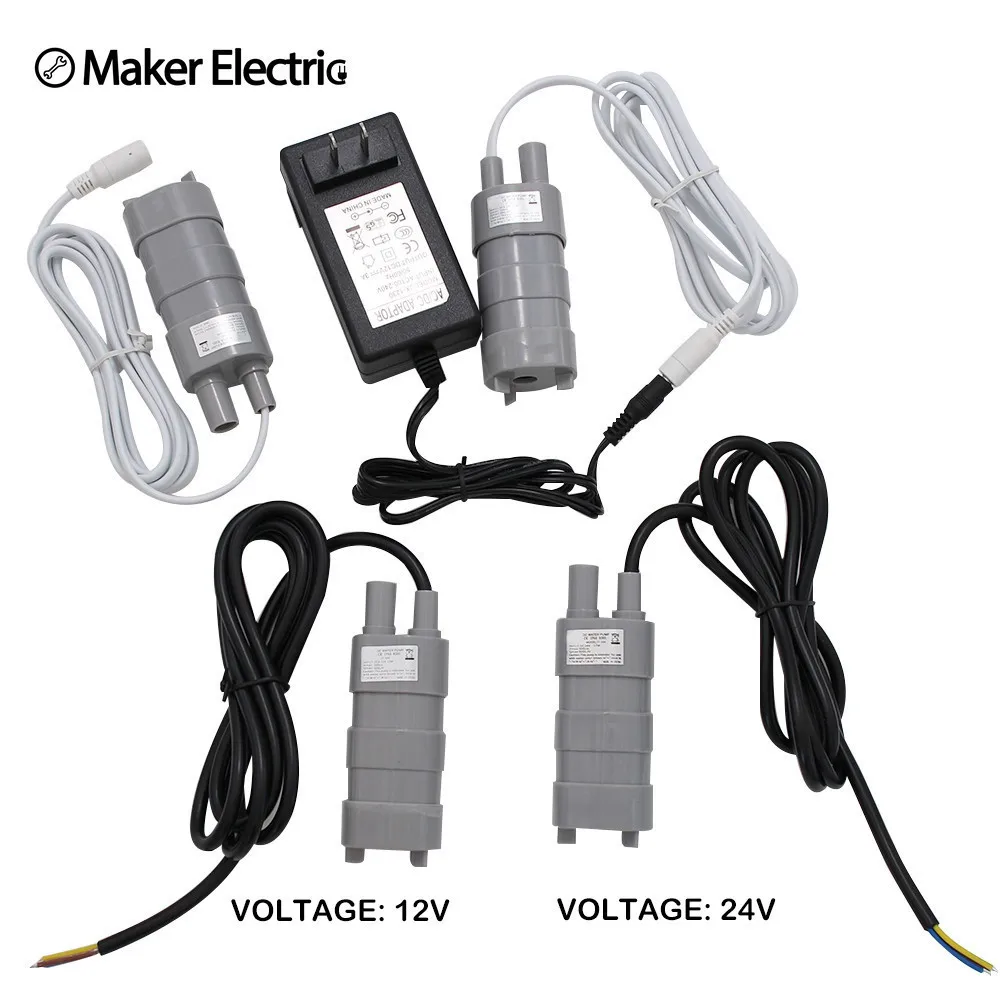 500 см 600L/ч Micro погружной Двигатель водяной насос 6 12VDC 15 Вт 24VDC 17 солнечной аквариум