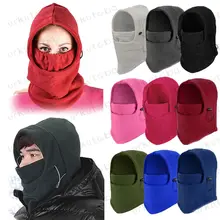 Unisex polar velo capuz chapéu casual gorro esqui neve boné snood cachecol mais quente térmico