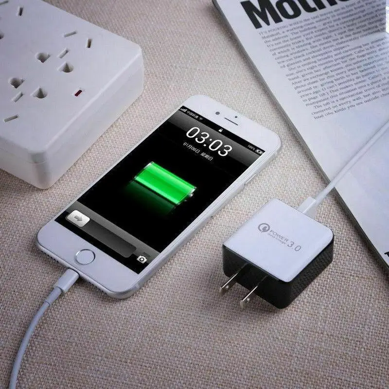 Групповое вертикальное USB быстрое зарядное устройство 3 0 настенное адаптер вилка