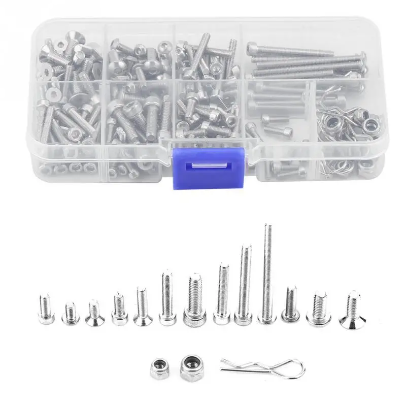 Metal RC Screws Stainless Steel Screws Kit for Traxxas Slash 4x4 Short