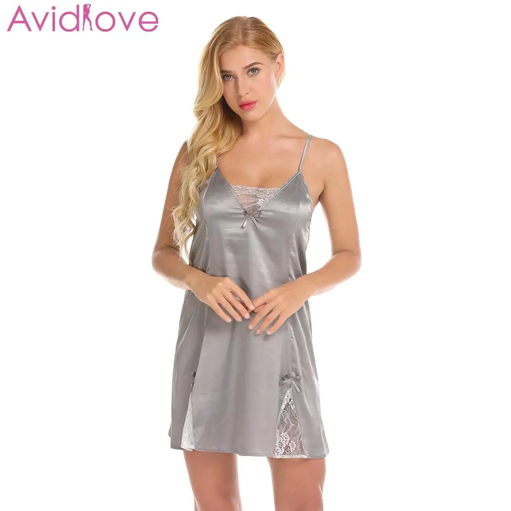 Avidlove женское сексуальное нижнее белье ночная рубашка большого размера с бантом