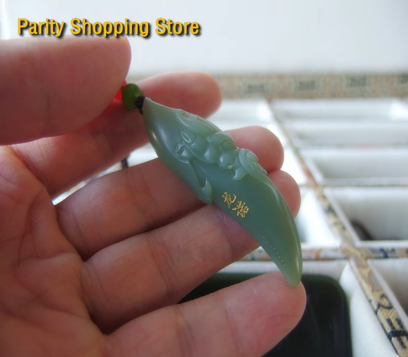 

25581Hot Products Gift Top Authentic China Nephrite Oriental culture Natural Jade individuality charm Pendant Necklace jewelry