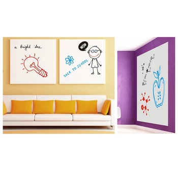 

PPYY NEW -Wallpaper DIY Waterproof Doodle Wall Paper Decal Removable Sticker with 3 Markers White Board 45 * 200cm