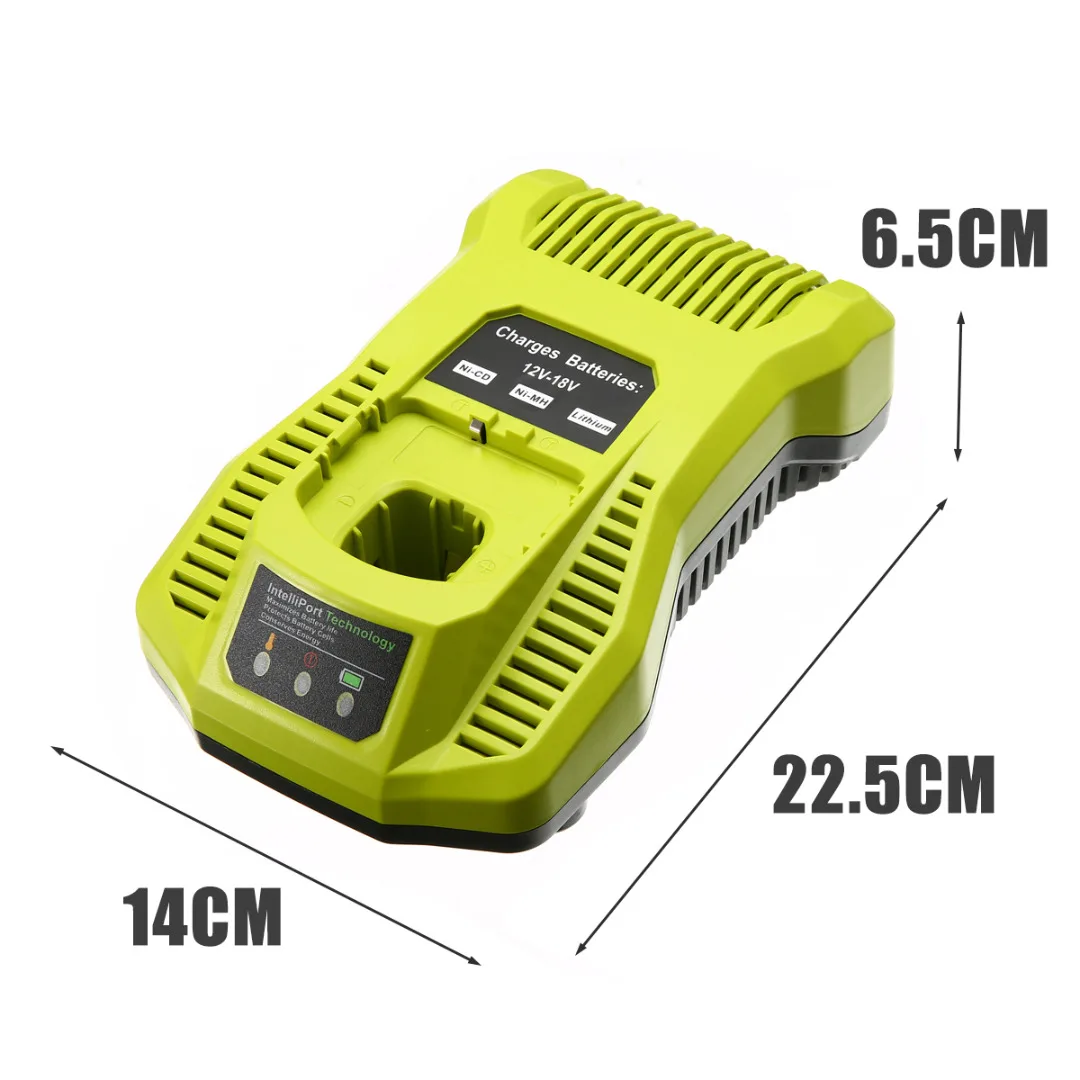 3A 12V 14.4V 18V For Ryobi P117 Rechargeable Battery Charger Battery Pack Power Tool Ni-Cd Ni-Mh Li-Ion P110, P111, P107,P108