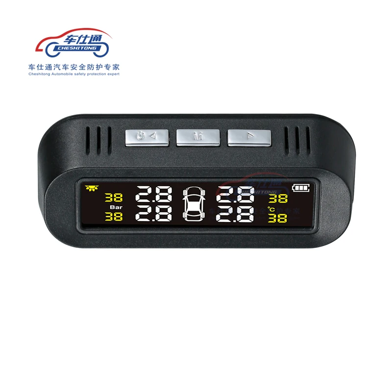 Система контроля давления в шинах TPMS на солнечной батарее с поддержкой