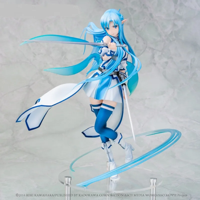 Kaufen Anime Schwert Art Online Asuna Yuuki Wasser Geist Kirito Asuna Abbildung PVC Action Figure Sammlung Modell kinder Spielzeug Für Kinder geschenke