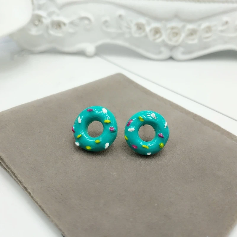 

Trendy Cute cake donuts cartoon stud earrings Kids Candy Lollipops Stud Earrings Set For Girls Children Gifts Jewelry