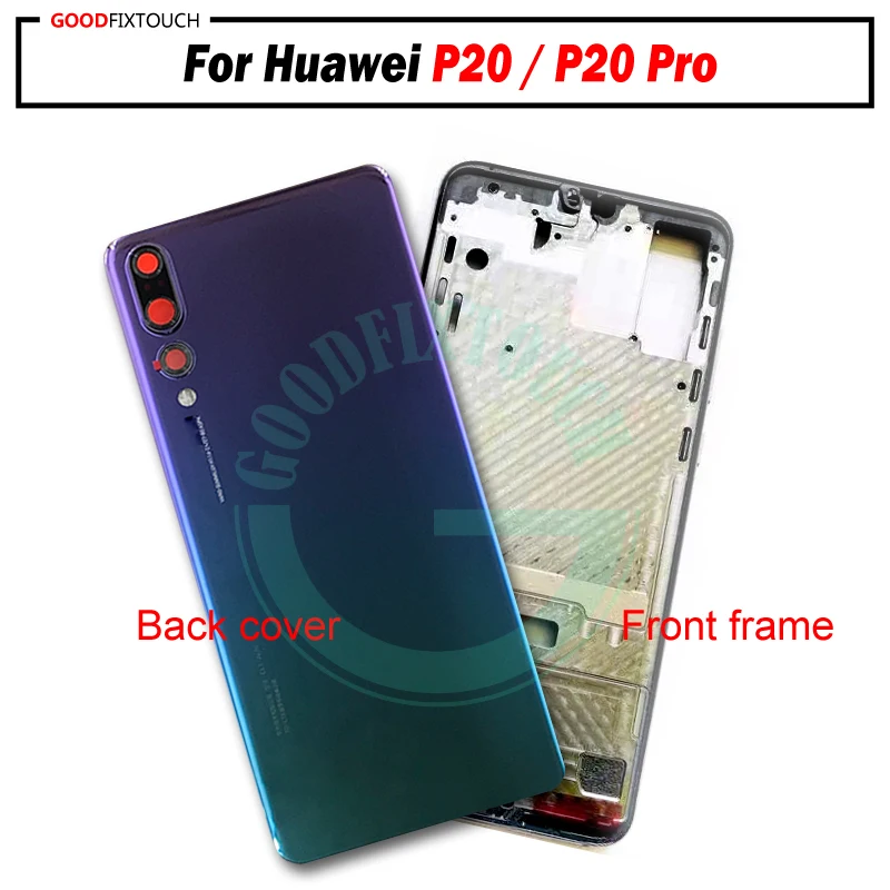 

original For huawei P20 P20Pro Front Bezel Frame Faceplate Housing Case with back cover For P20 Pro Mobile phone Replacement