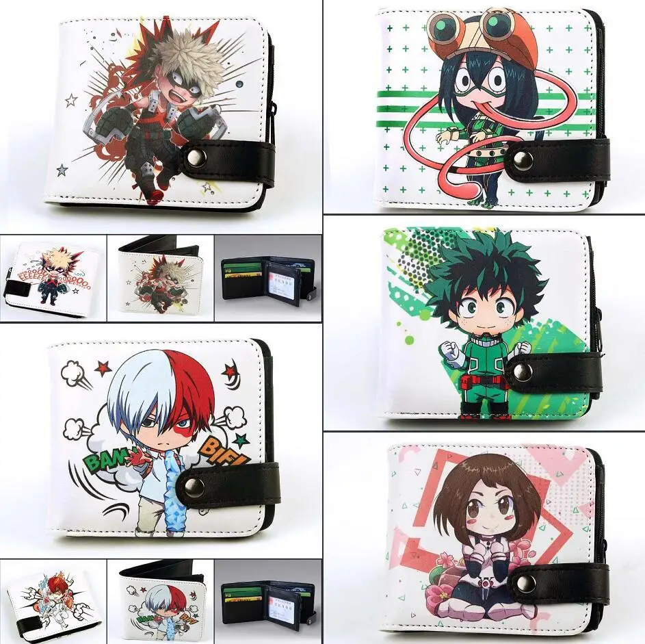 

Anime My Hero Academia WALLET My Boku No Hero Academia Izuku Midoriya Wallet Cartoon Purse Button Short Card Coin purse