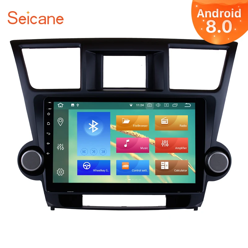 

Seicane 10.1 inch HD Touchscreen Android 8.0/8.1 Car Radio For 2009-2014 Toyota Highlander 1Din Multimedia Player 4G Wifi Audio