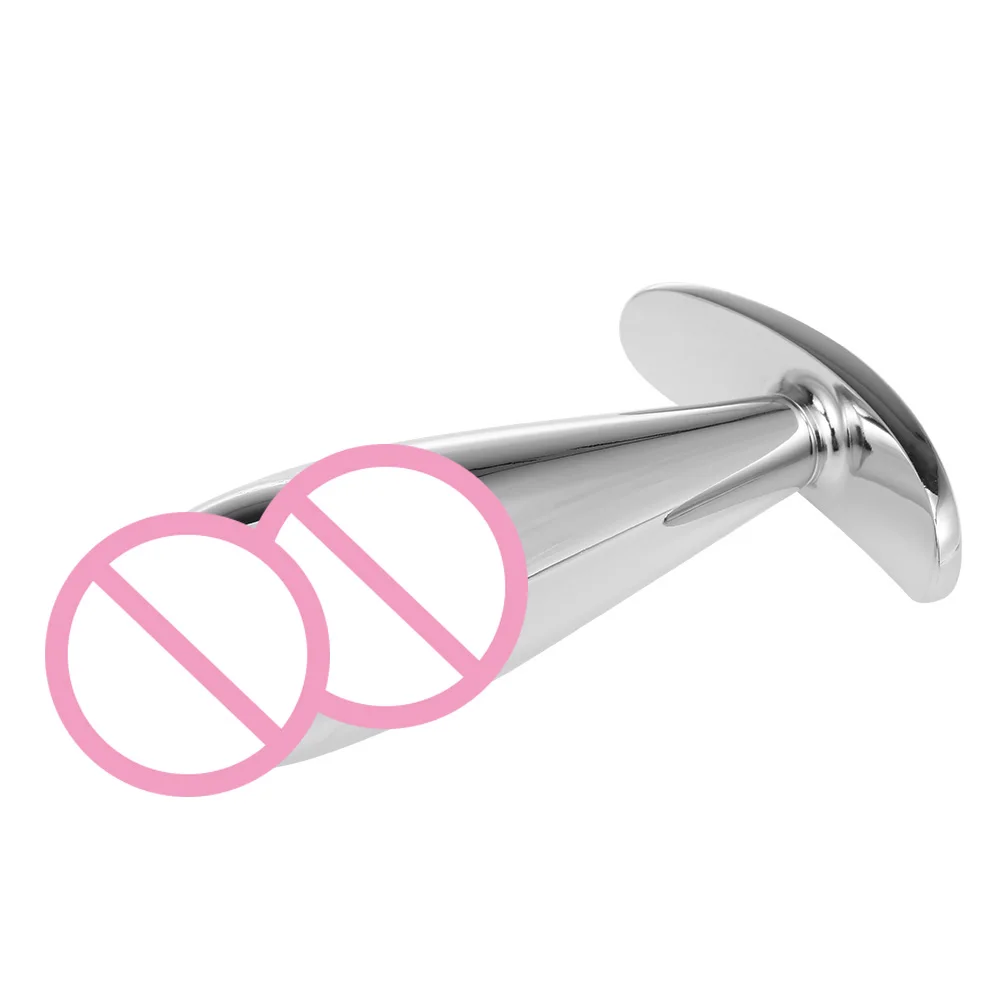 Metal Real Penis Anal Plug Butt Plug Stainless Steel Anal Plug Prostate Massager Adult Sex Toys for Woman With Crystal Jewelry