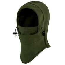 Термальная Флисовая Балаклава с капюшоном Swat Лыжная маска для велосипеда Skullies& Beanies зимняя штормовка для лица шапки армейский зеленый