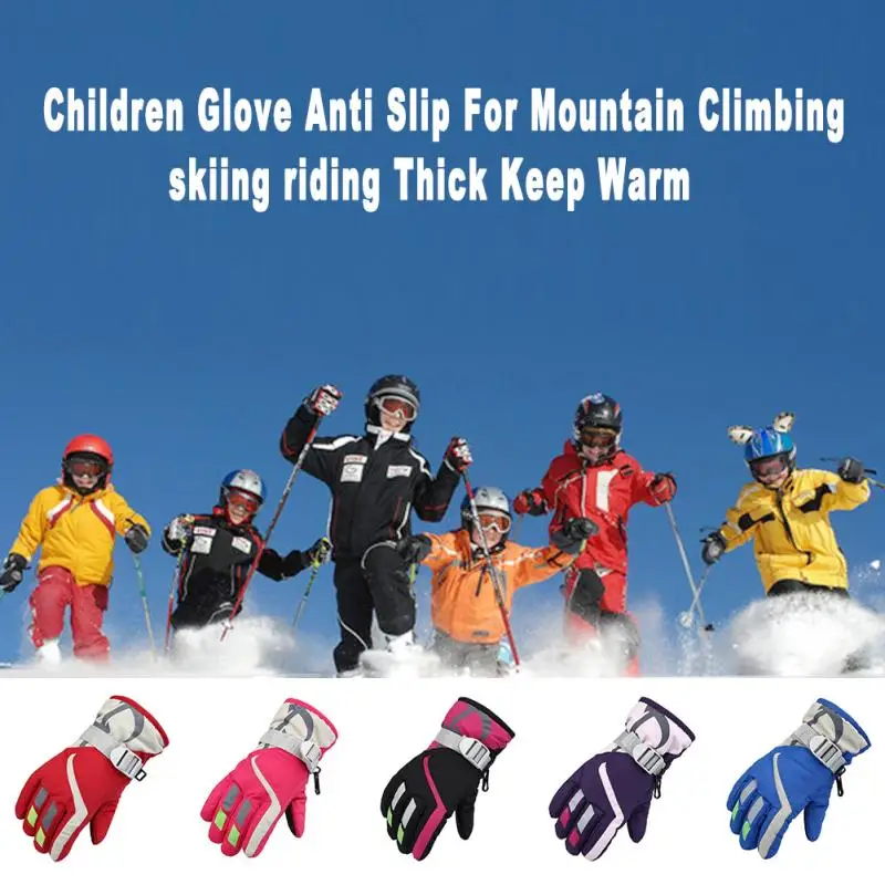 Children Glove Anti Slip For Mountain Climbing/skiing/riding Thick Keep