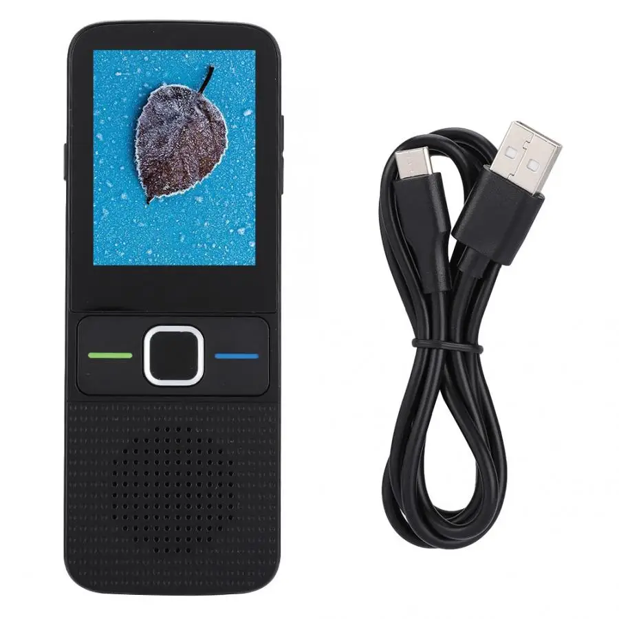 

Portable Handheld Translator Smart Wireless Offline Two-way Real Time Multiple Languages Translation for Travel Work Study Black