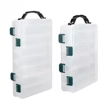 Двухсторонняя коробка для рыболовных снастей 10/14 отсеков рыболовные приманки коробка большой емкости приманка крючок держатель Чехол Pesca аксессуар