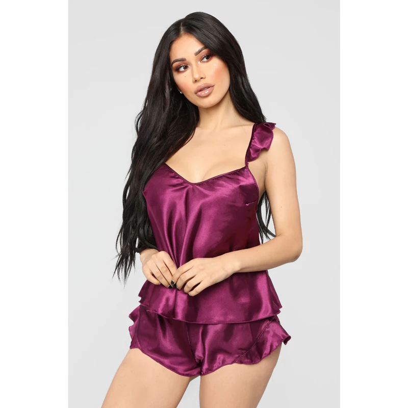 Сексуальное нижнее белье Babydoll женская ночная рубашка кружевное атласное