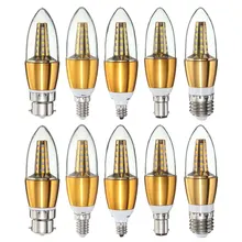 E27 E14 E12 B22 B15 12 Вт 35 SMD 2835 светодиодный чистый белый лампа-Свеча Теплый Белый Свет Лампа AC85-265V