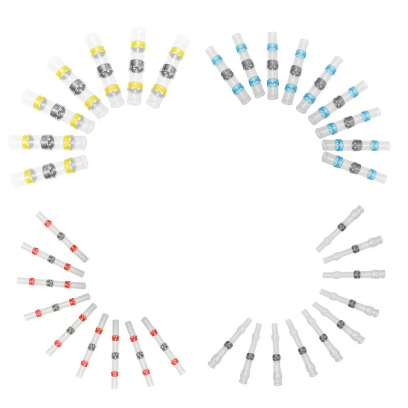 

450Pcs Solder Seal Wire Connectors, Solder Seal Butt Connectors Heat Shrink Solder Wire Connectors Electrical Insulated Marine