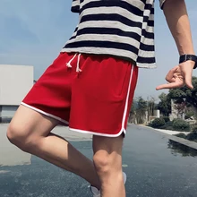 Новые летние повседневные шорты мужские пляжные шорты полосатые дышащие джоггеры Большие размеры женские шорты море высокое качество талия