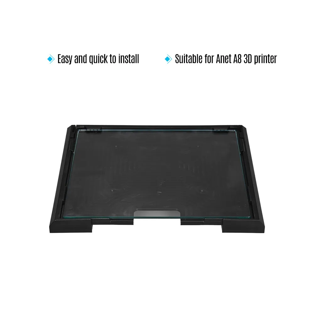 

3D Printer Glass Plate 220*220*3mm Build Surface with Removable Printing Platform Set for Anet A8 3D Printer Accessories