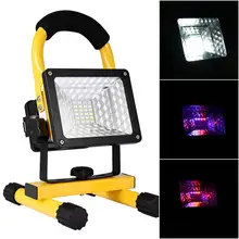 Открытый портативный прожектор высокой мощности 30 Вт Светодиодный прожектор для зарядки мигающий прожектор предупреждение водонепроницаемый Кронштейн управления потоком