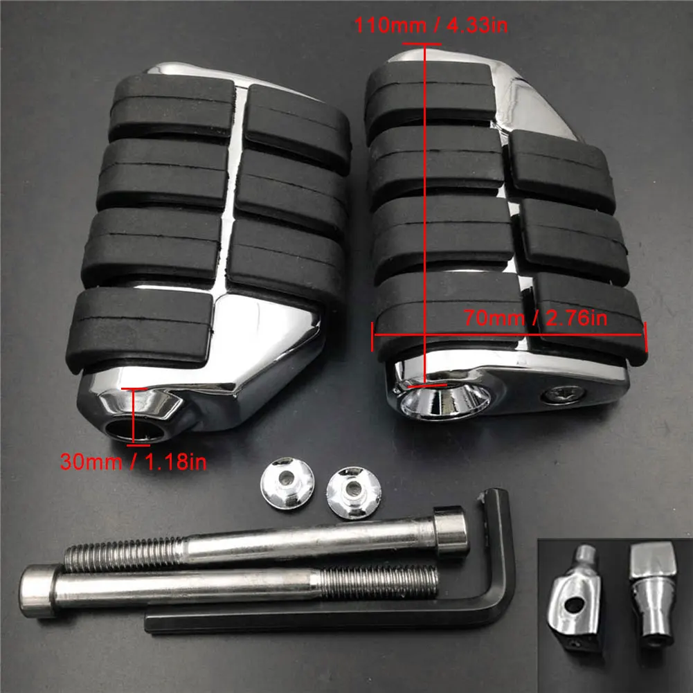 Front Rider Foot Pegs For 2000-2015 Honda Shadow ACE 750 Spirit Aero Phantom RS