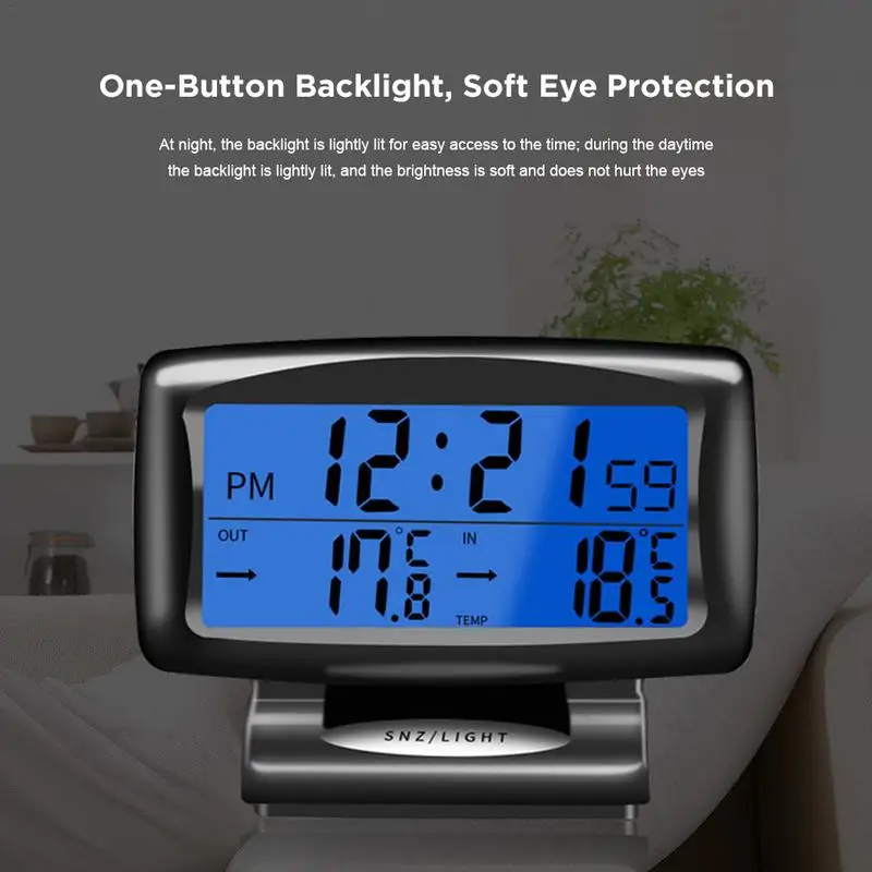 

Automotive Electronics Indoor Outdoor Temperature Detector Car Electronic Clock Thermometer Luminous Display Two In One Thermome