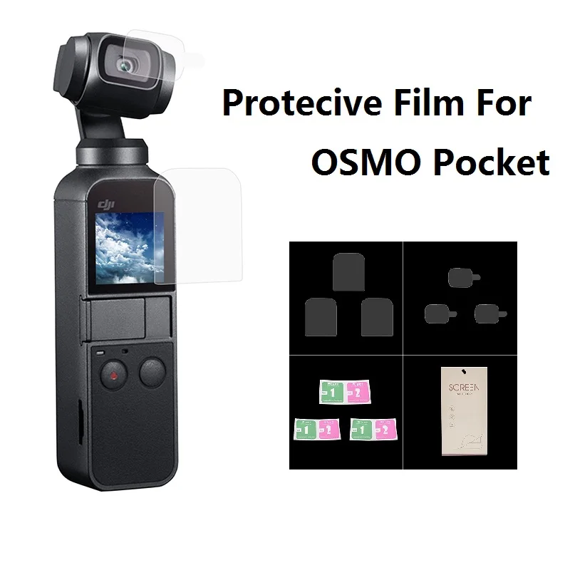 

3 pcs Screen Film +3 pcs Camera Lens Protective Film Accessory for DJI OSMO Pocket 4K Gimbal Phone Protector Films 6pcs/Lot