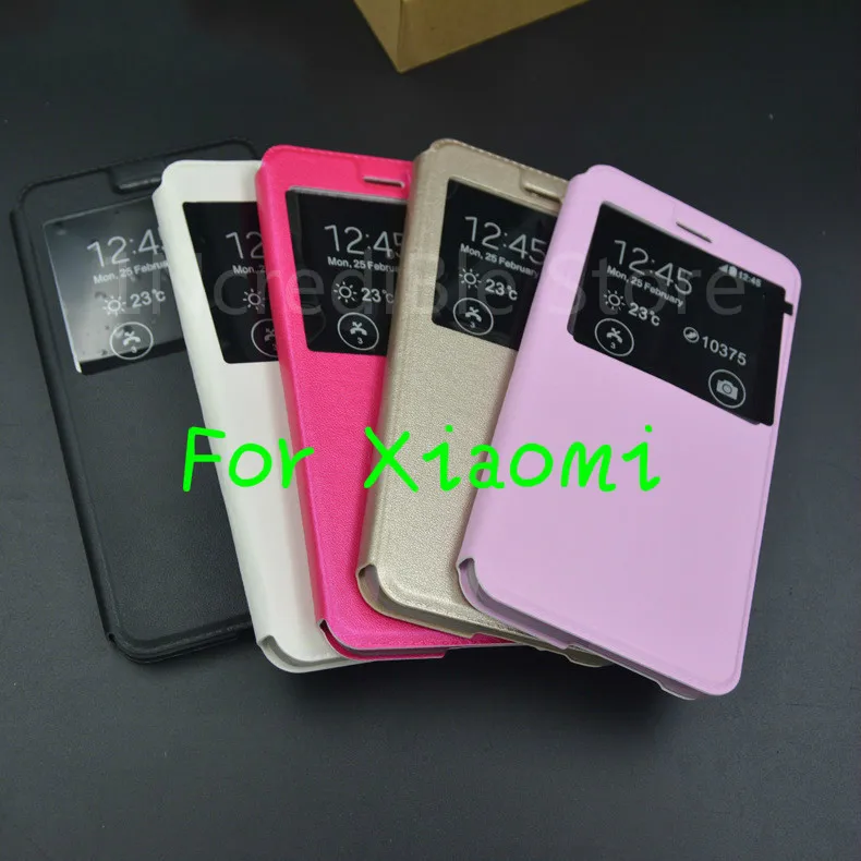 

Protective Cover Flip Case For Xiaomi Redmi Note4 4X 5 Clear Window Mobile Phone Leather Sheath For Xiaomi Redmi 4X 4A 5A 5 Plus
