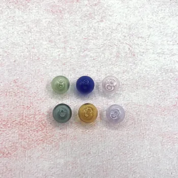 

100pcs/lot 12mm 9 color glass ball globe beads hollow with double hole glass bottle vial jewelry making accessories findings