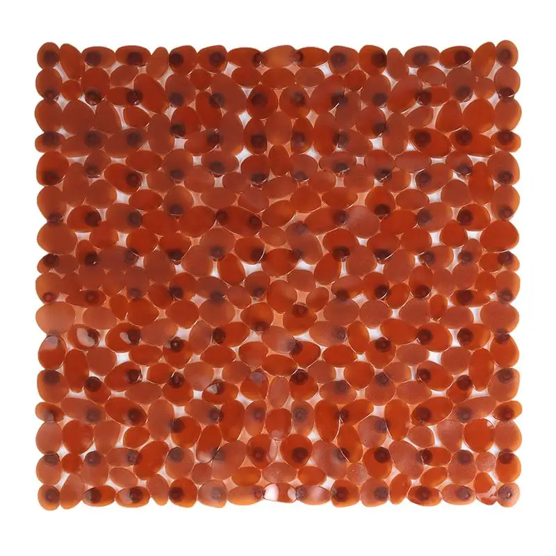 

1 Pc Bath Mat PVC Cobblestone Anti-Bacterial Non-Slip Square Safety Shower Bath Mat Carpet Rug for Bathroom Kitchen Home