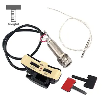 

Ukulele Piezo Pickup Preamp Endpin Jack with Volume & Tone Control for Ukulele Guitar Parts Accessories