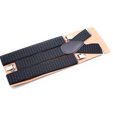 Бренд ремень три зажима мужской жаккардовая эластичная лента y-тип Высокое качество подтяжки ремень может регулировать моду