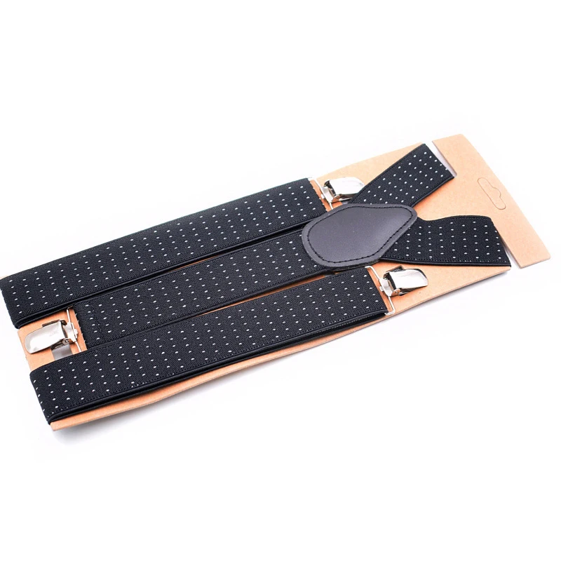 

2019 New Brand Strap Three Clip Men's Jacquard Elastic Strap Y-type High Quality Suspender Belt Can Adjust The Fashion