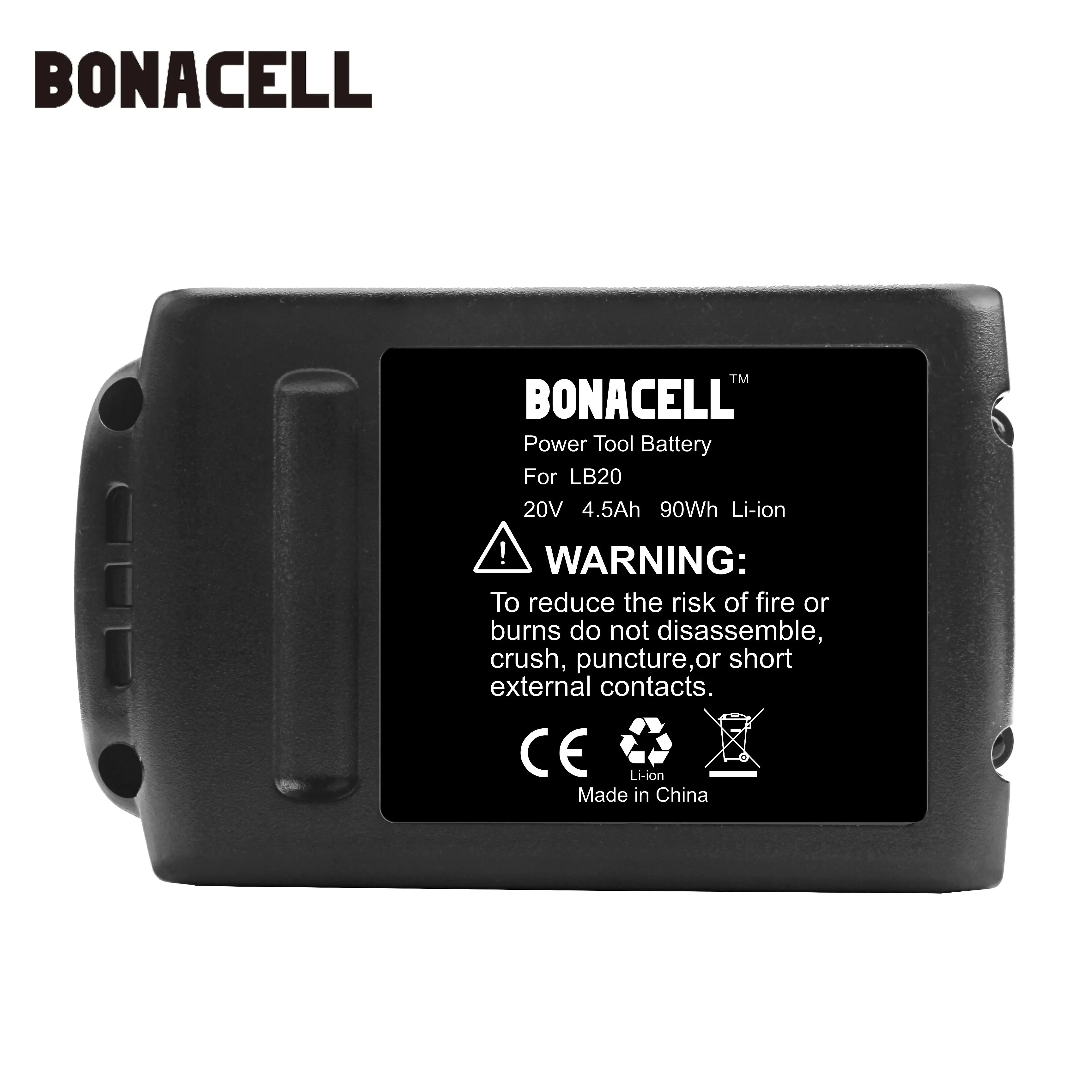 Cena Bonacell 18 V 20 V 4500mAh akumulator litowo jonowy akumulator wymienna bateria do BLACK DECKER LB20 LBX20 LBXR20 L10