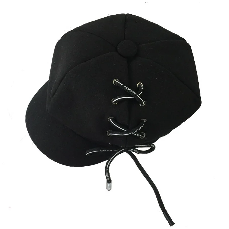 Женская модная шляпа с поясом бейсбольная кепка однотонная стильная повседневная Защита от солнца берет шапки бейсбольная кепка