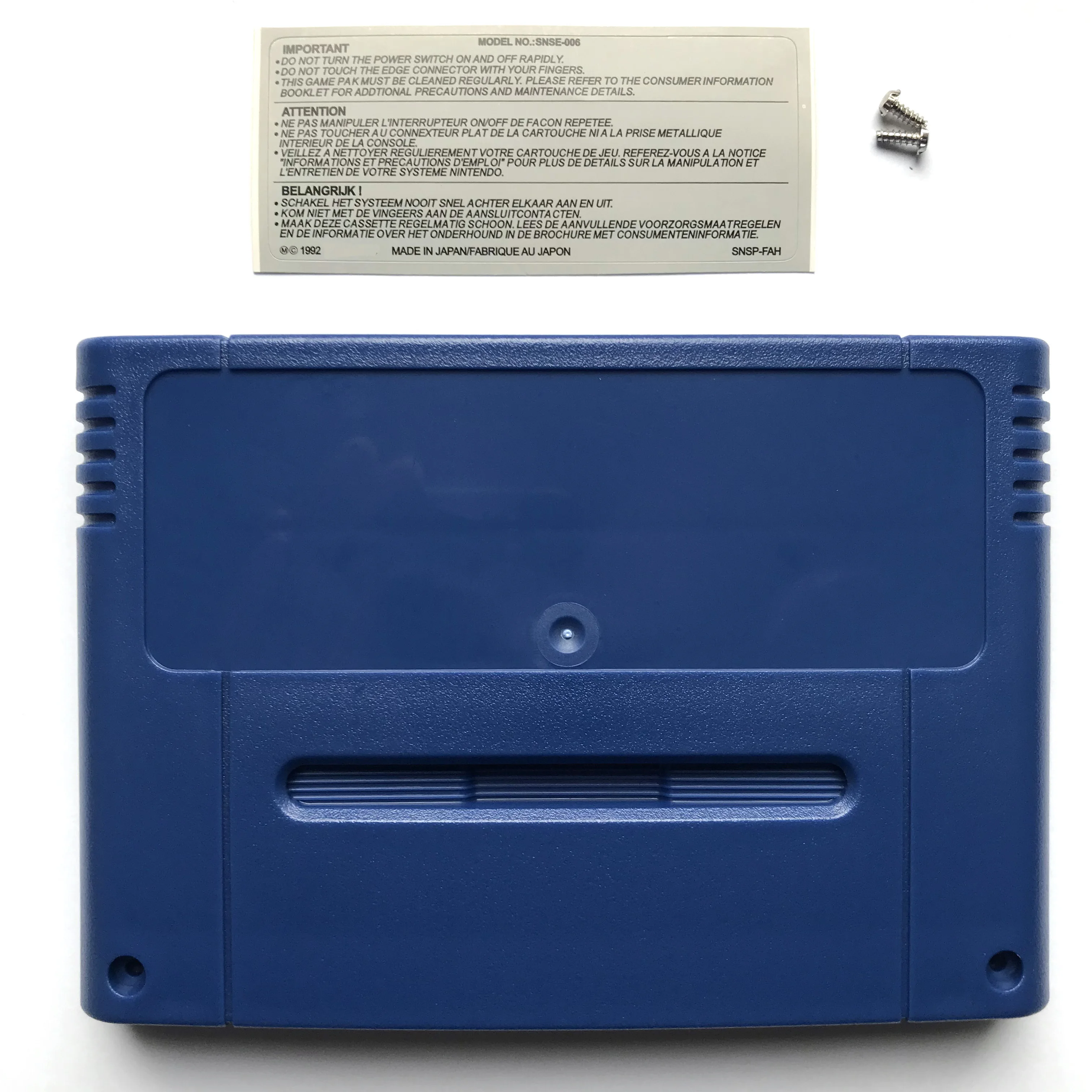 

Snes pal blue replacement shell case with back sticker