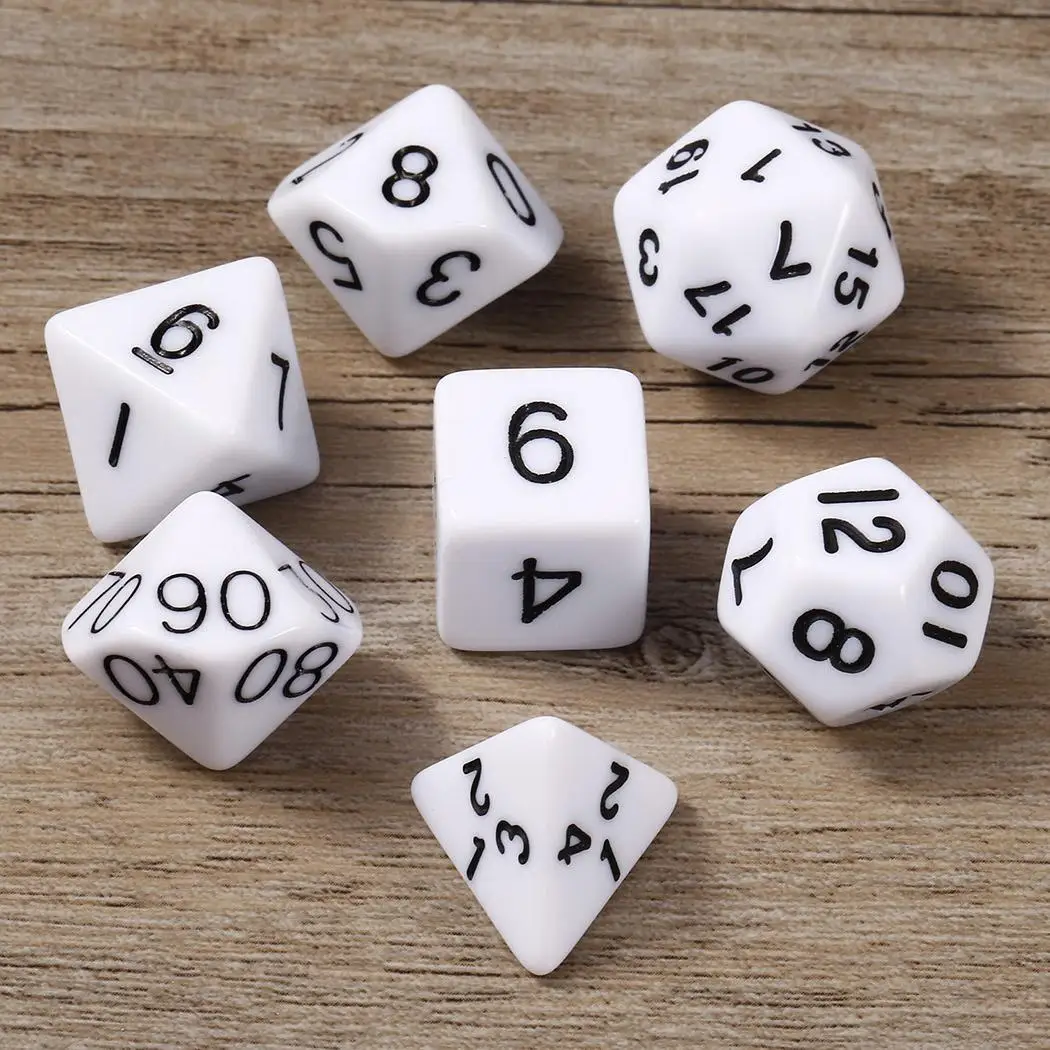 7 Die фестиваль многогранный перламутровый блеск Подземелья и Драконы GameDice набор