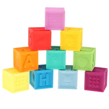 

10pcs Montessori Educational Building Blocks Silicone Animals,Numbers,Alphabet Toy Early Learning Toy Birthday Gift for Kid Baby