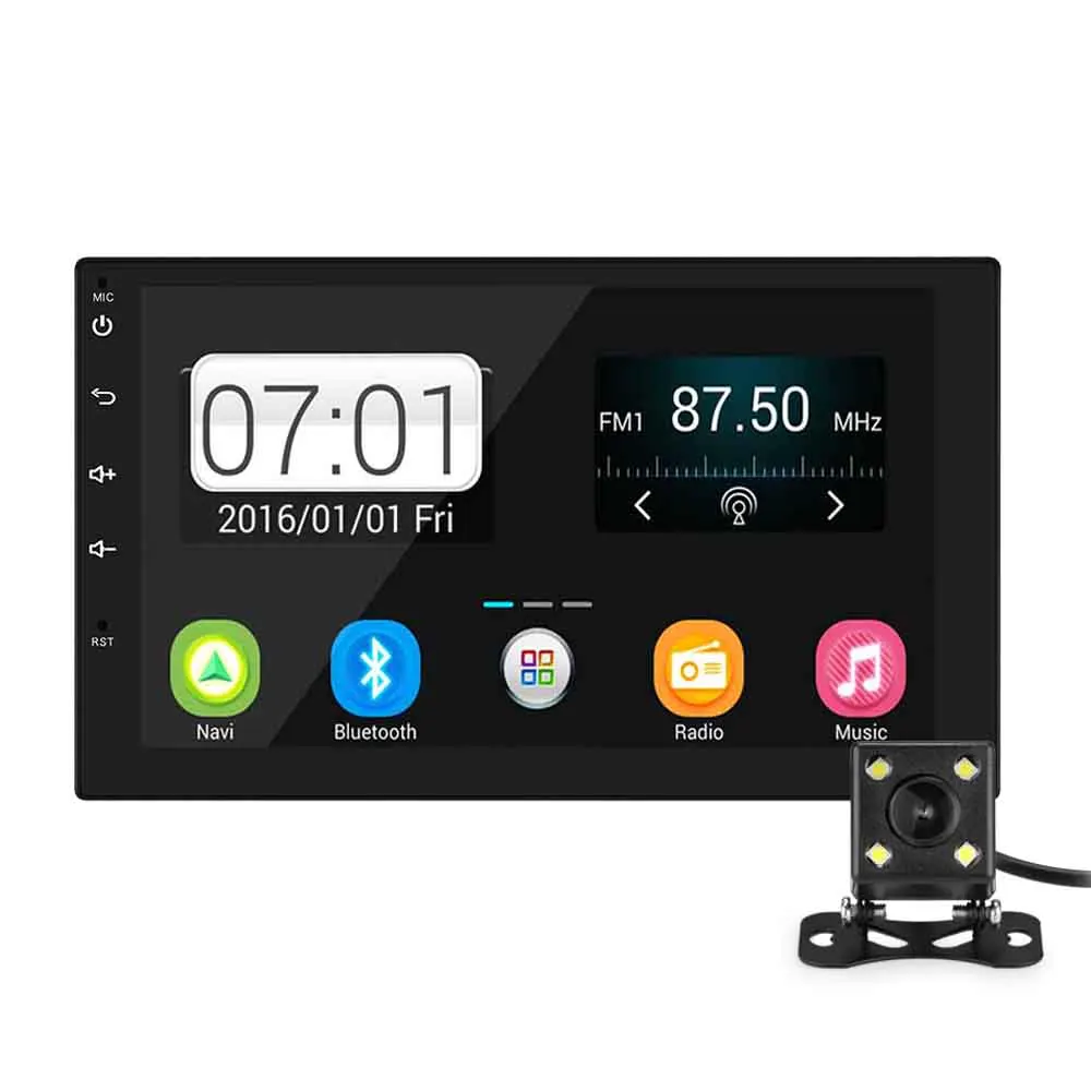 

Onever 2 Din 7 inch Touch Screen Car player Car Radio Support USB Camera Support for Android Bluetooth Phone Music Download