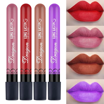 

1Pcs 28 Colors Sexy Red Vampire Lipstick Matte Waterproof Velvet Lipgloss Liquid Lip Gloss Matte Cosmetic Beauty Makeup Lipgloss