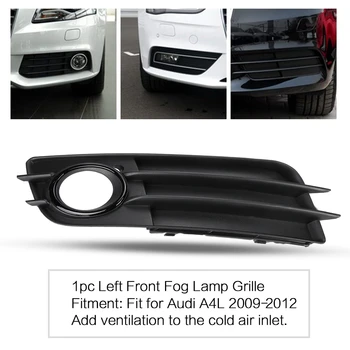 

Fog Lamp Grille 1pcs ABS Left Front Bumper Fog Light Frame Fog Lamp Grille Net Cover for Audi A4L 2009 2010 2011 2012 Universal