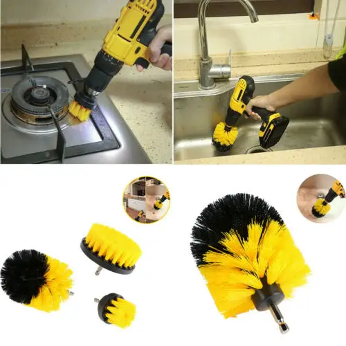  Electric Drill Cleaning Brush Power Scrubber Tile Grout Cleaner Tools Supplies
