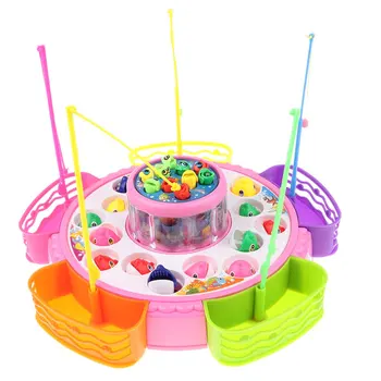 

Electric Magnetic Fishing Game with Music Lights Eye-hand Coordination Sensory Development Educational Toys for Children Kids