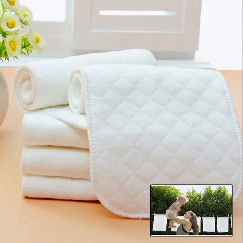 

5Pcs Breathable Reusable Baby Cloth Diapers Inserts Health Cotton Liner For Cloth Nappies baby supplies