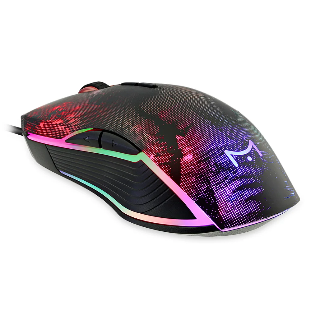 MVTV M625 Проводная игровая мышь 8000 dpi цветная RGB подсветка 7 программируемых кнопок