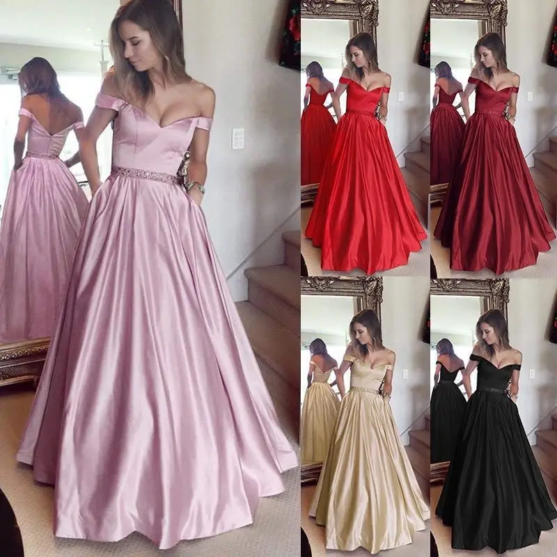Evening Dresses Long Sexy A-line Sleeveless Off-Shoulder Sweetheart Party Gowns For Wedding Guest Formal Dresses 2018 Evening Dresses Long Sexy A-line Sleeveless Off-Shoulder Sweetheart Party Gowns For Wedding Guest Formal Dresses 2018