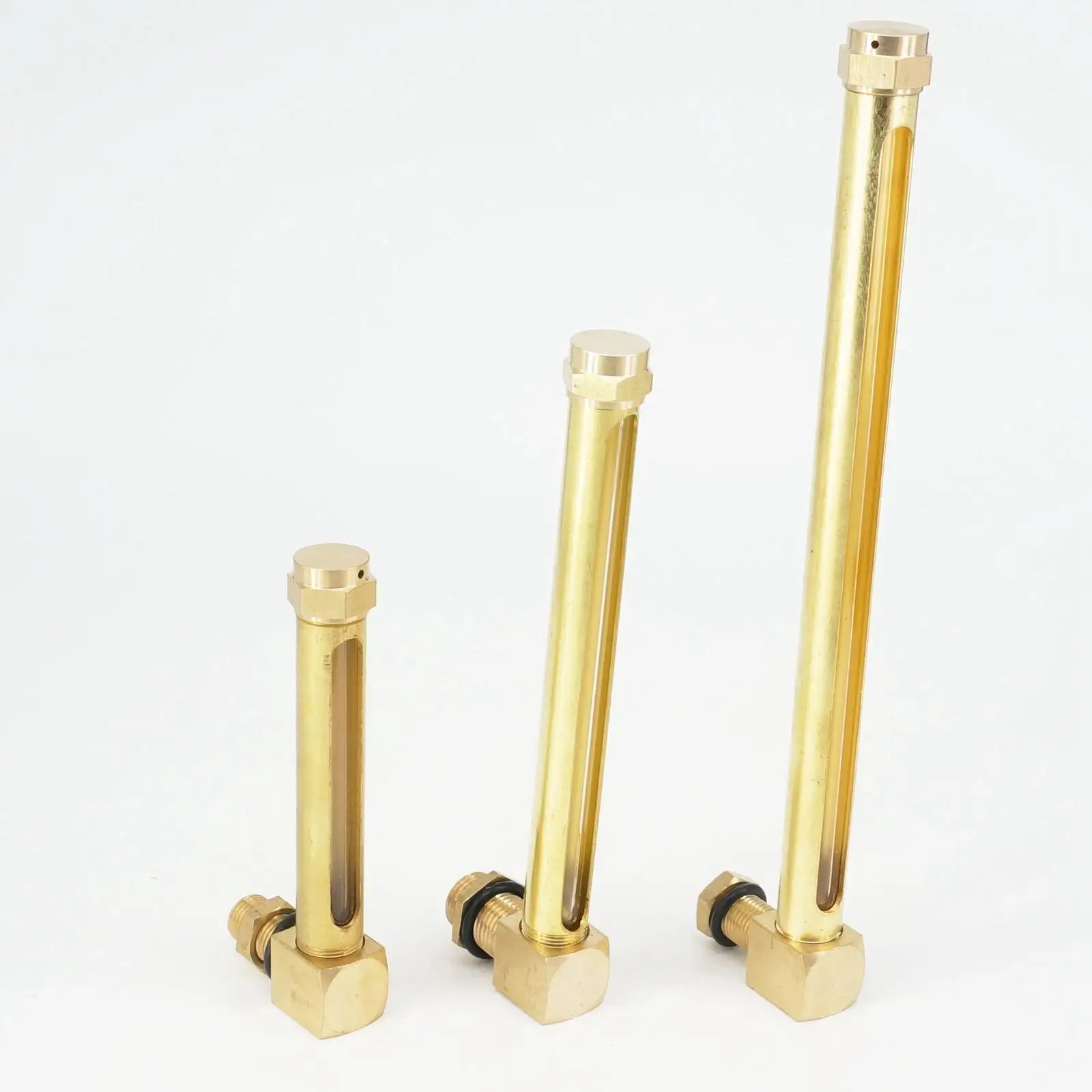 1/4 &quot3/8&quot 1/2 &quotBSP M12 M14 M16 Стекло Длина 100/125/150/200 мм латунь масло индикатор уровня