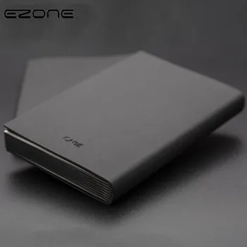 

EZONE Black PU Cover Notebook A5/A7 Note Book Business Style Notepad Planner Daily Blank/Line Pages School Office Supplies